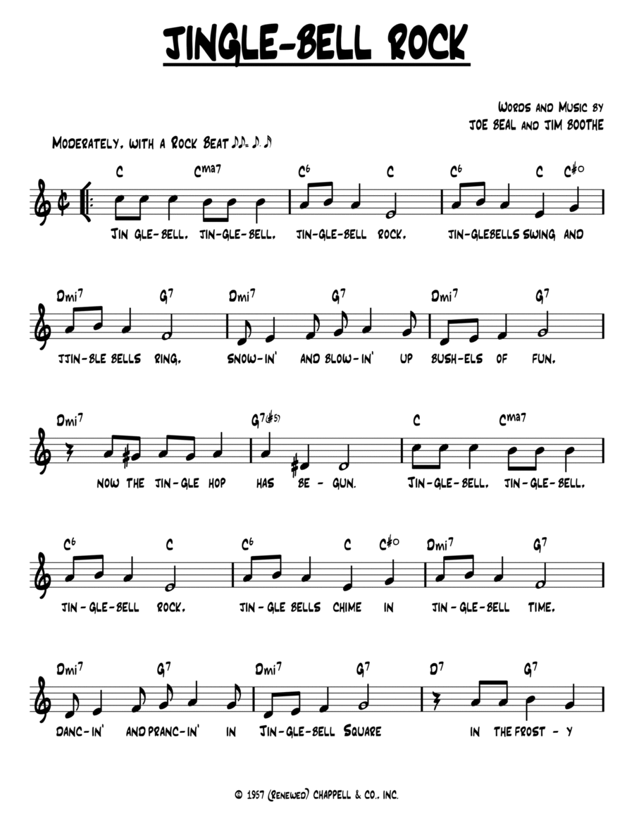 Jingle Bell Rock Piano scores gallery preview page 1