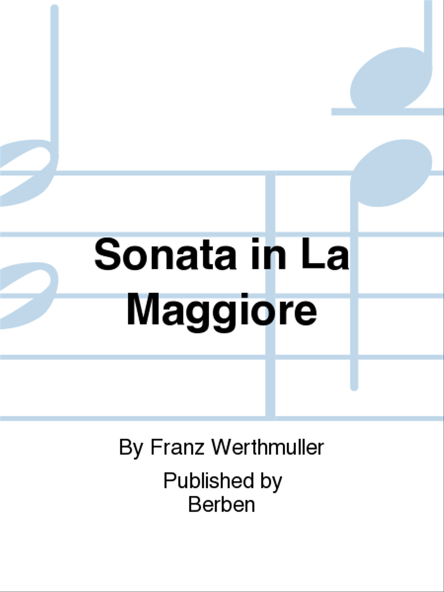 Sonata in La Maggiore Chamber Music scores gallery preview page 1
