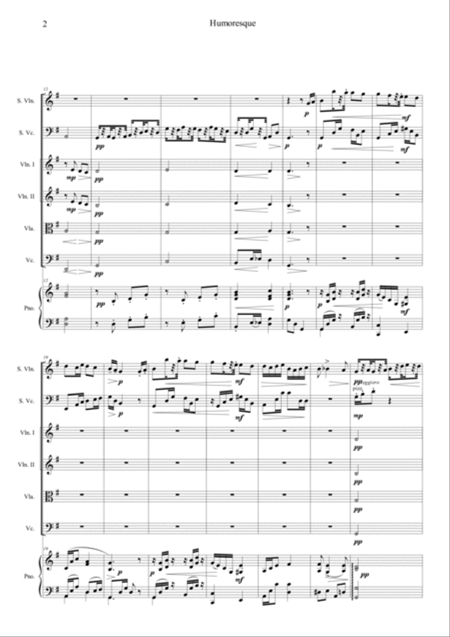 Humoreske op 101 in G Humoreske op 101 in G Orchestra scores gallery preview page 2