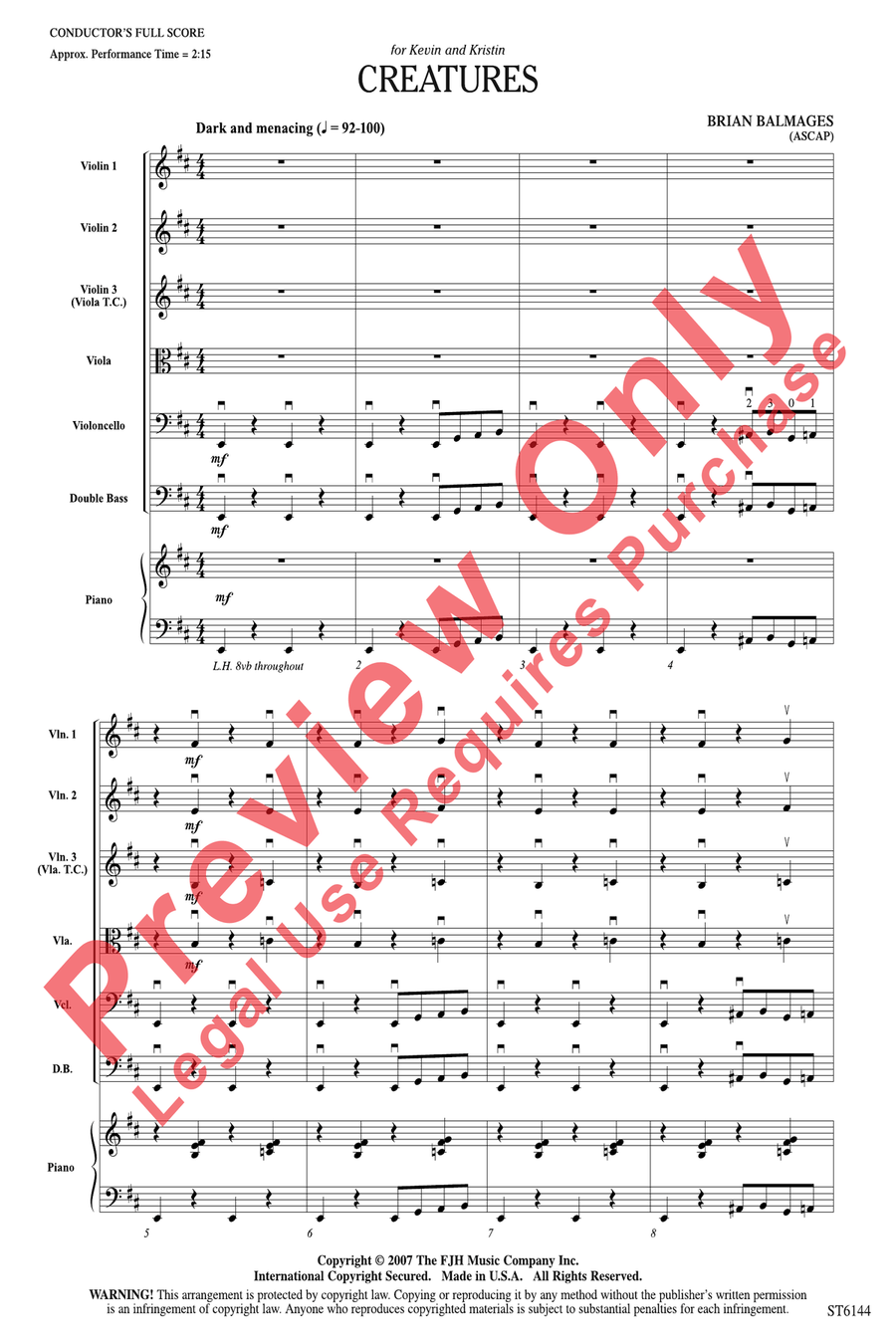 Creatures String Orchestra scores gallery preview page 3