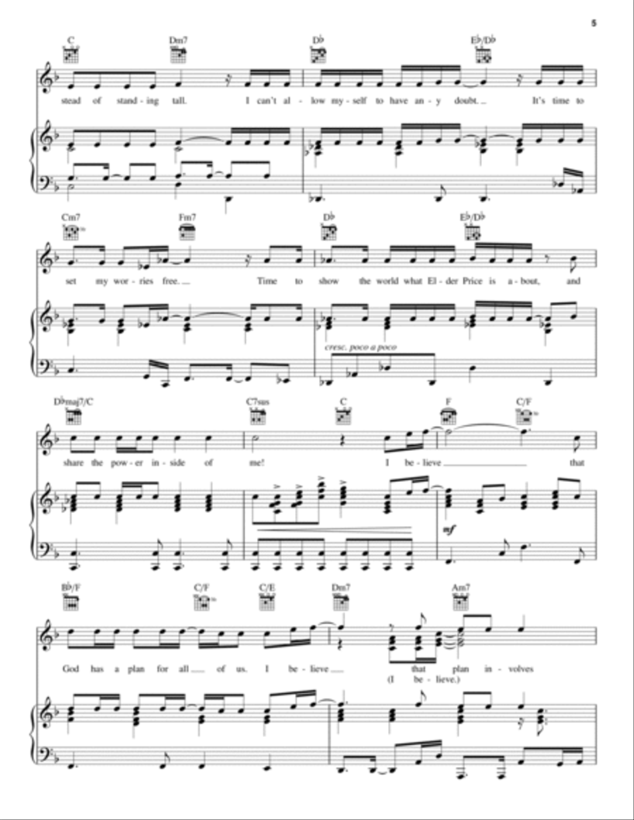 I Believe Piano, Vocal, Guitar scores gallery preview page 5