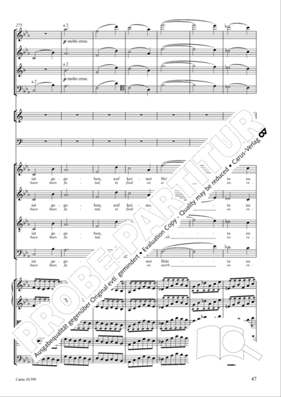 Schicksalslied, Op. 54 4-Part scores gallery preview page 48