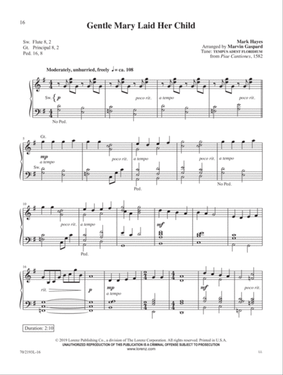 Mark Hayes: Miniatures for Organ Organ Solo scores gallery preview page 9