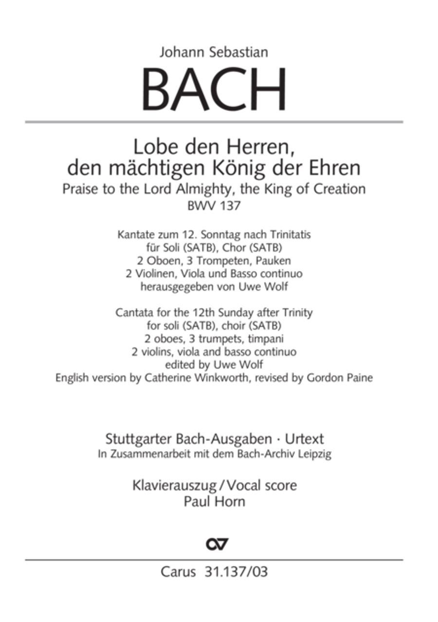 Praise ye, Almighty God, King and our ruler exalted (Lobe den Herren, den machtigen Konig der Ehren) ATB scores gallery preview page 2