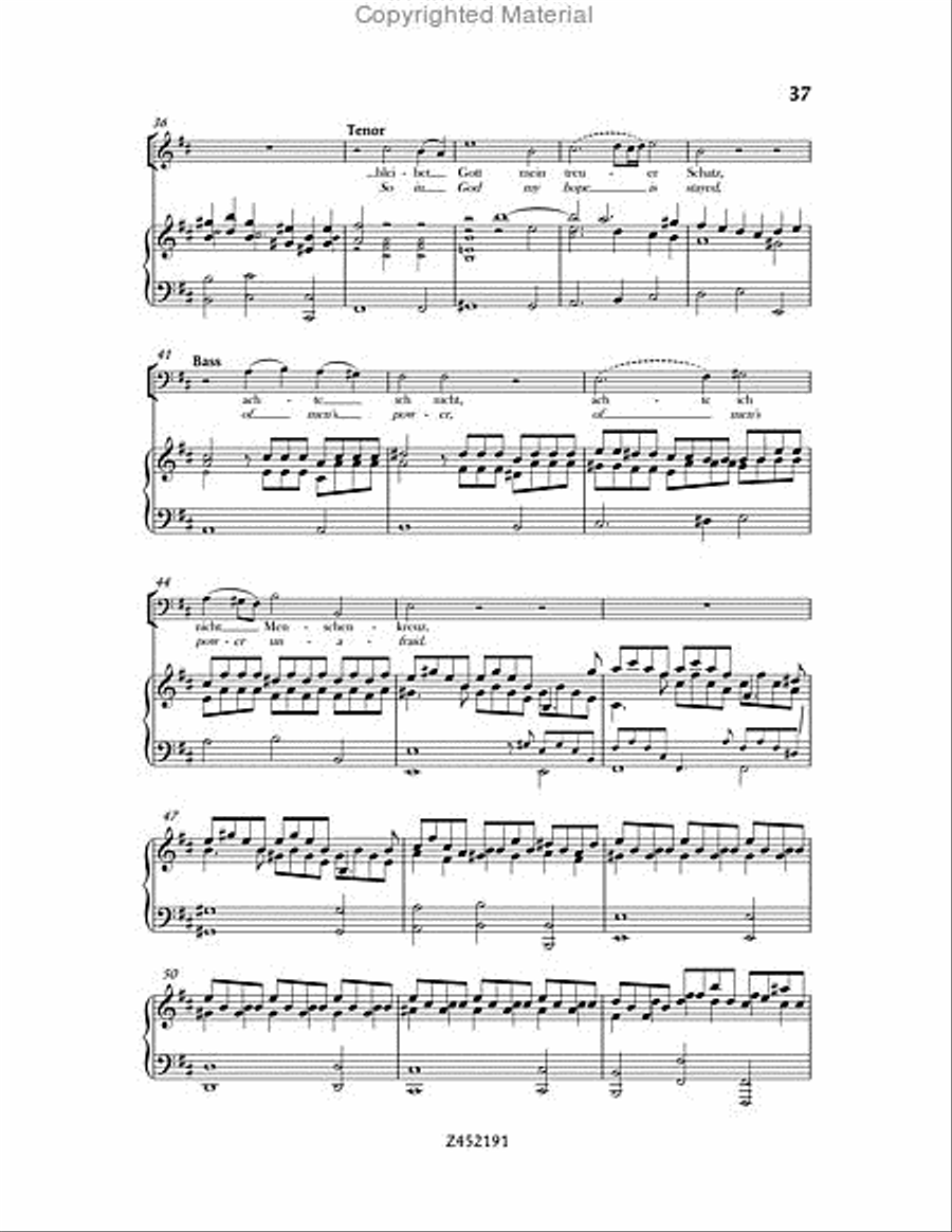 Nach dir, Herr, Verlanget Mich, BWV 150 Choir scores gallery preview page 37
