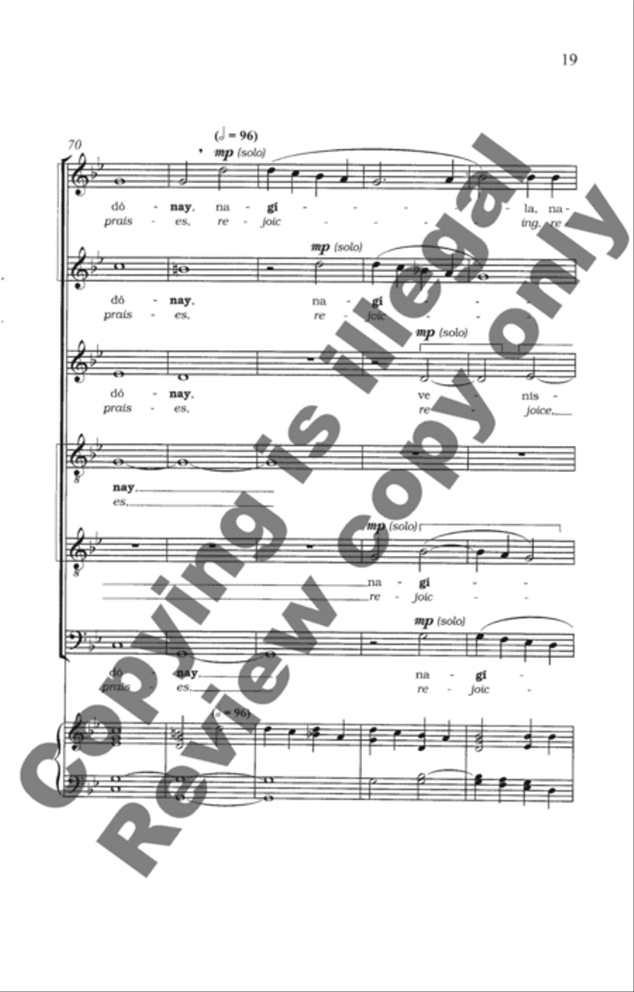 Odekha (Thank you, Lord) SSATBB scores gallery preview page 36