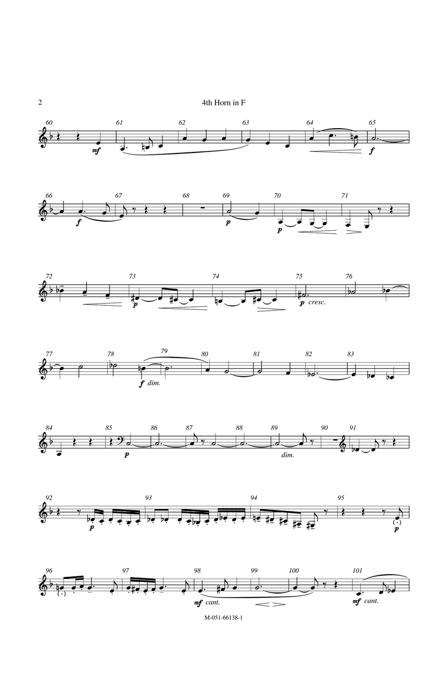 Toccata Marziale - 4th Horn in F Concert Band scores gallery preview page 2