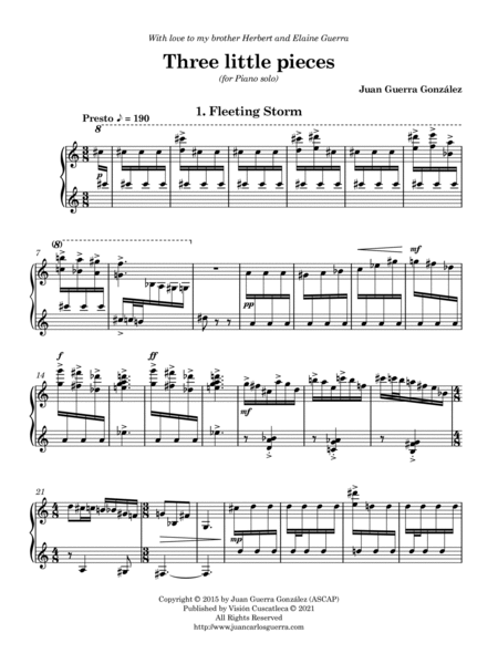 Three Little Pieces (for Piano solo)