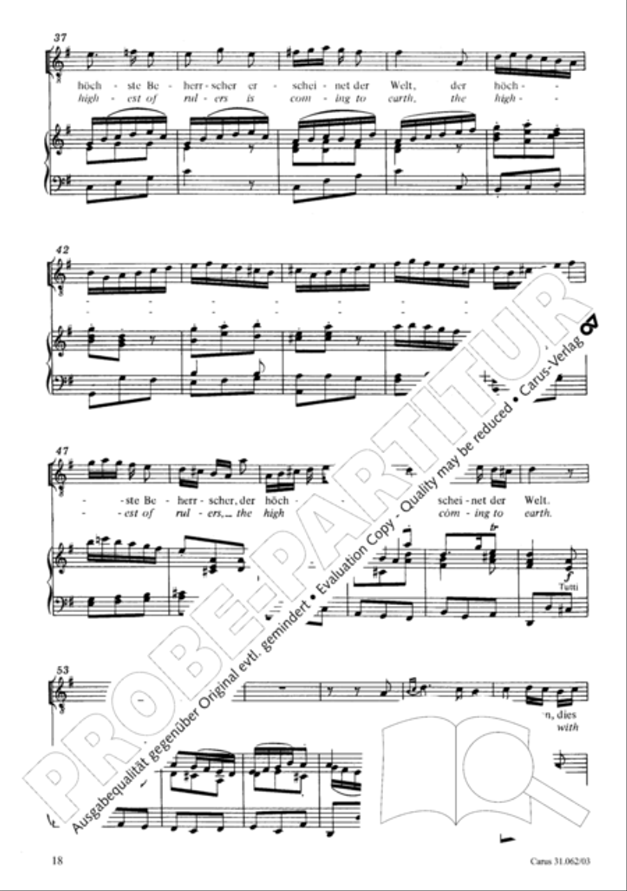 Now come, the nation's Saviour (Nun komm, der Heiden Heiland) 4-Part scores gallery preview page 19