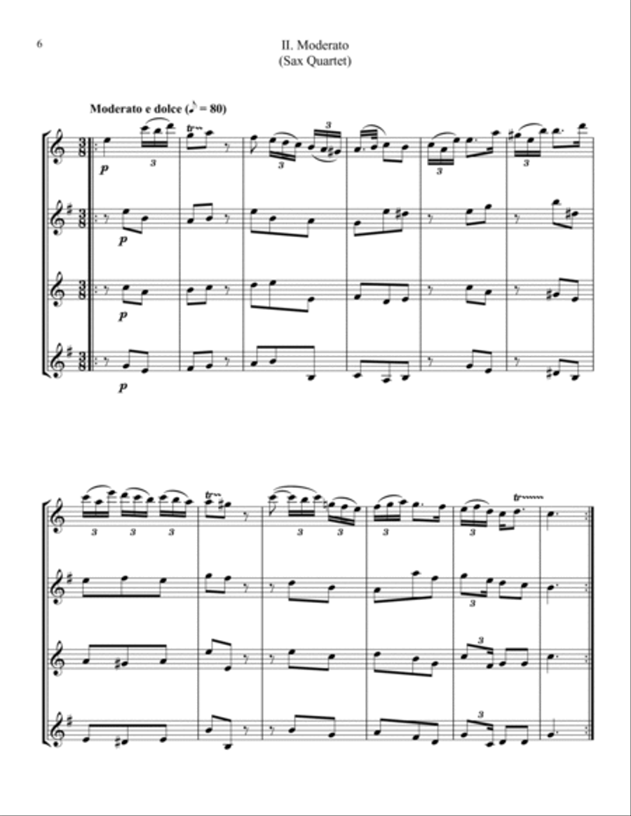 Symphony No. 1 in Bb Saxophone Quartet scores gallery preview page 6