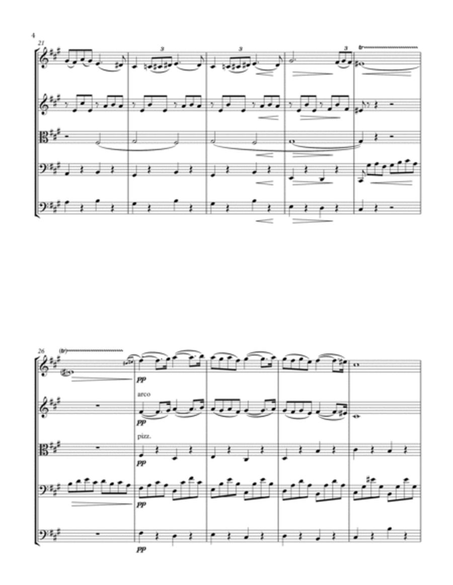 PAVANE Op. 50 by Fauré for STRING ORCHESTRA, Intermediate Level (2 violins, viola, cello, string bas image number null