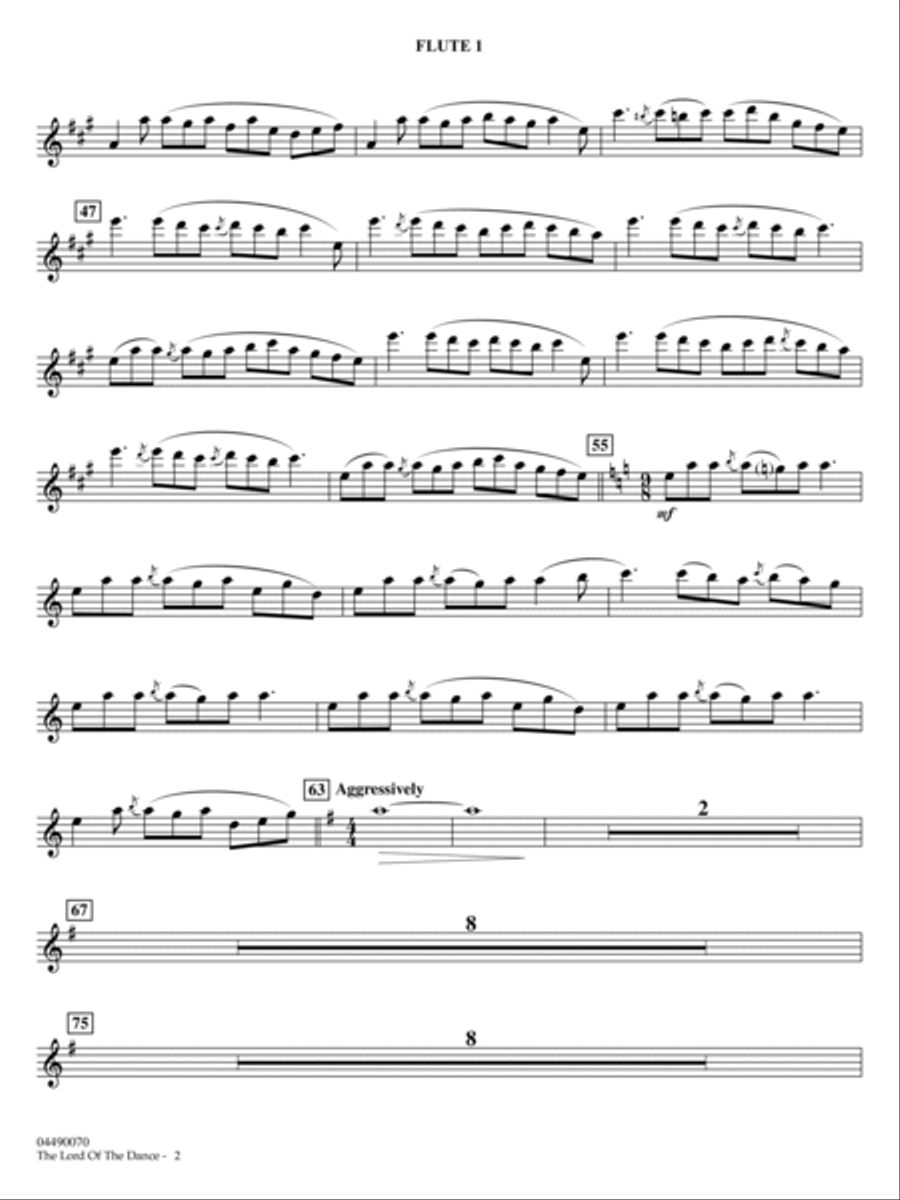 Music from The Lord Of The Dance (arr. Larry Moore) - Flute 1 Full Orchestra scores gallery preview page 2