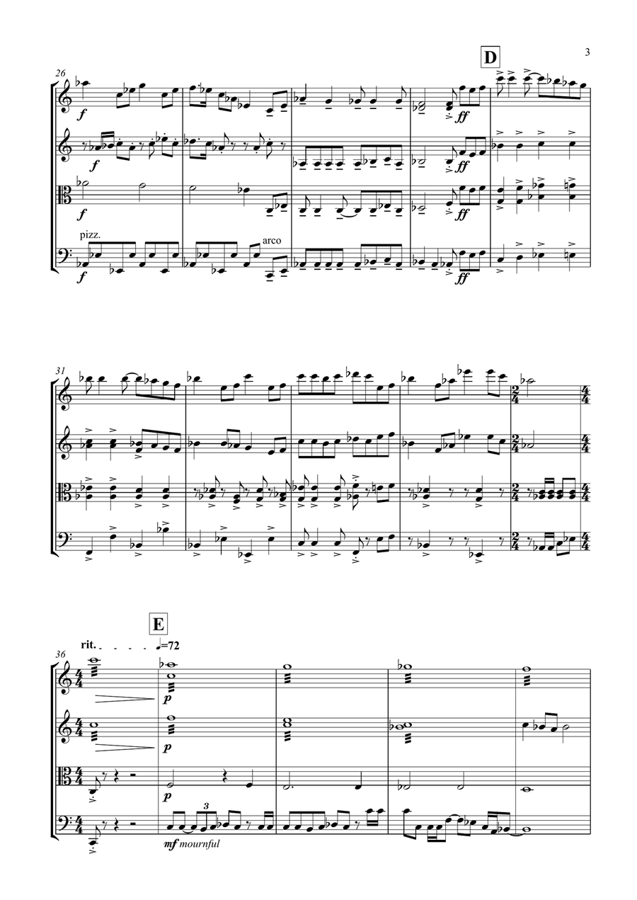 Be Our Guest Be Our Guest String Quartet scores gallery preview page 3