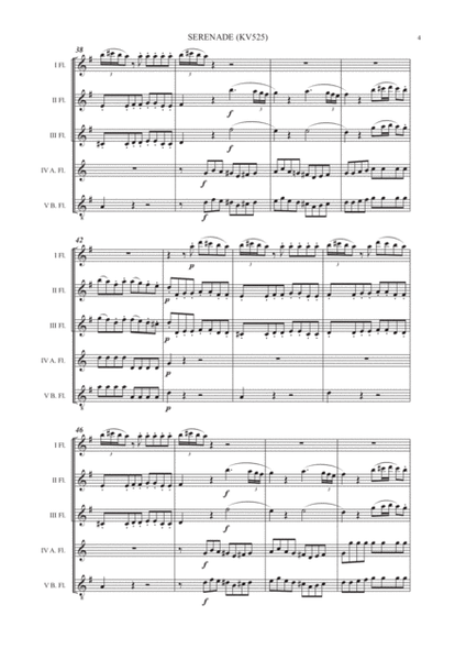 W.A. Mozart: Eine Kleine Nachtmusik K. 525 I Tempo (Flute choir) image number null