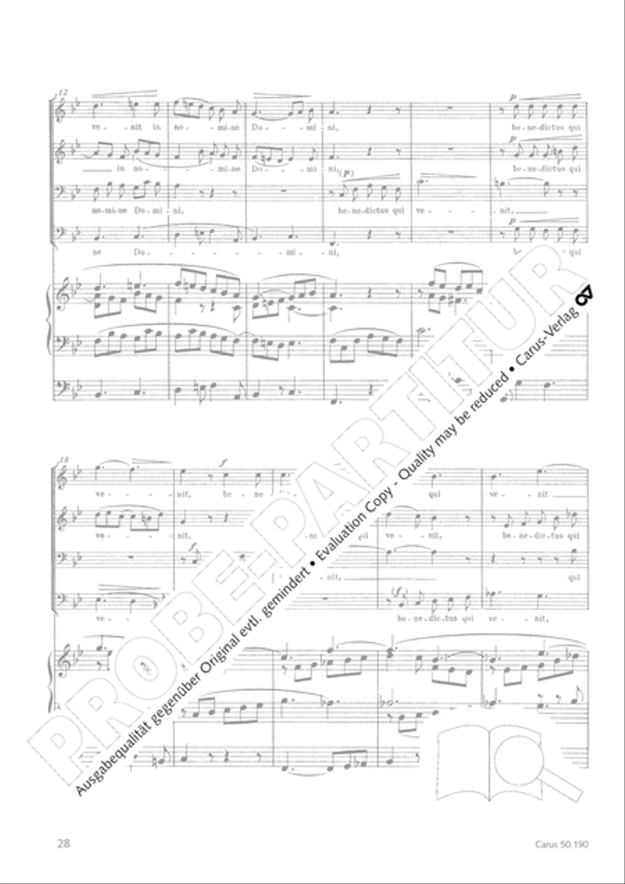 Mass in F major TTBB scores gallery preview page 28