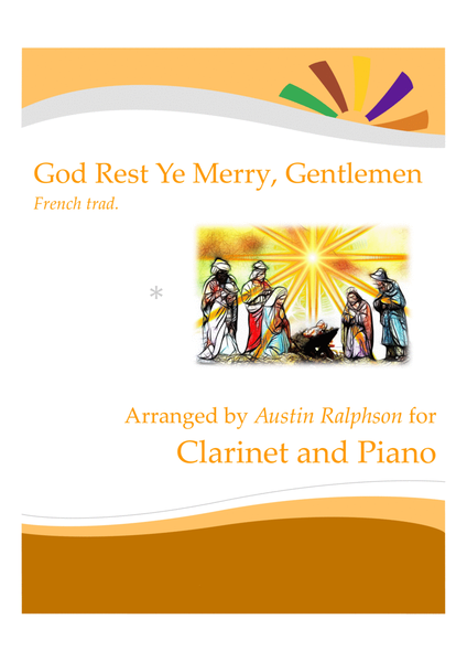 God Rest Ye Merry Gentlemen for clarinet solo - with FREE BACKING TRACK and piano play along image number null
