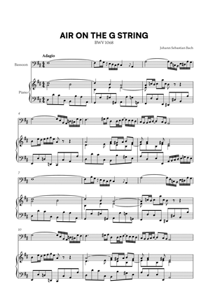 Johann Sebastian Bach - Ait on the G String (for Bassoon and Piano)