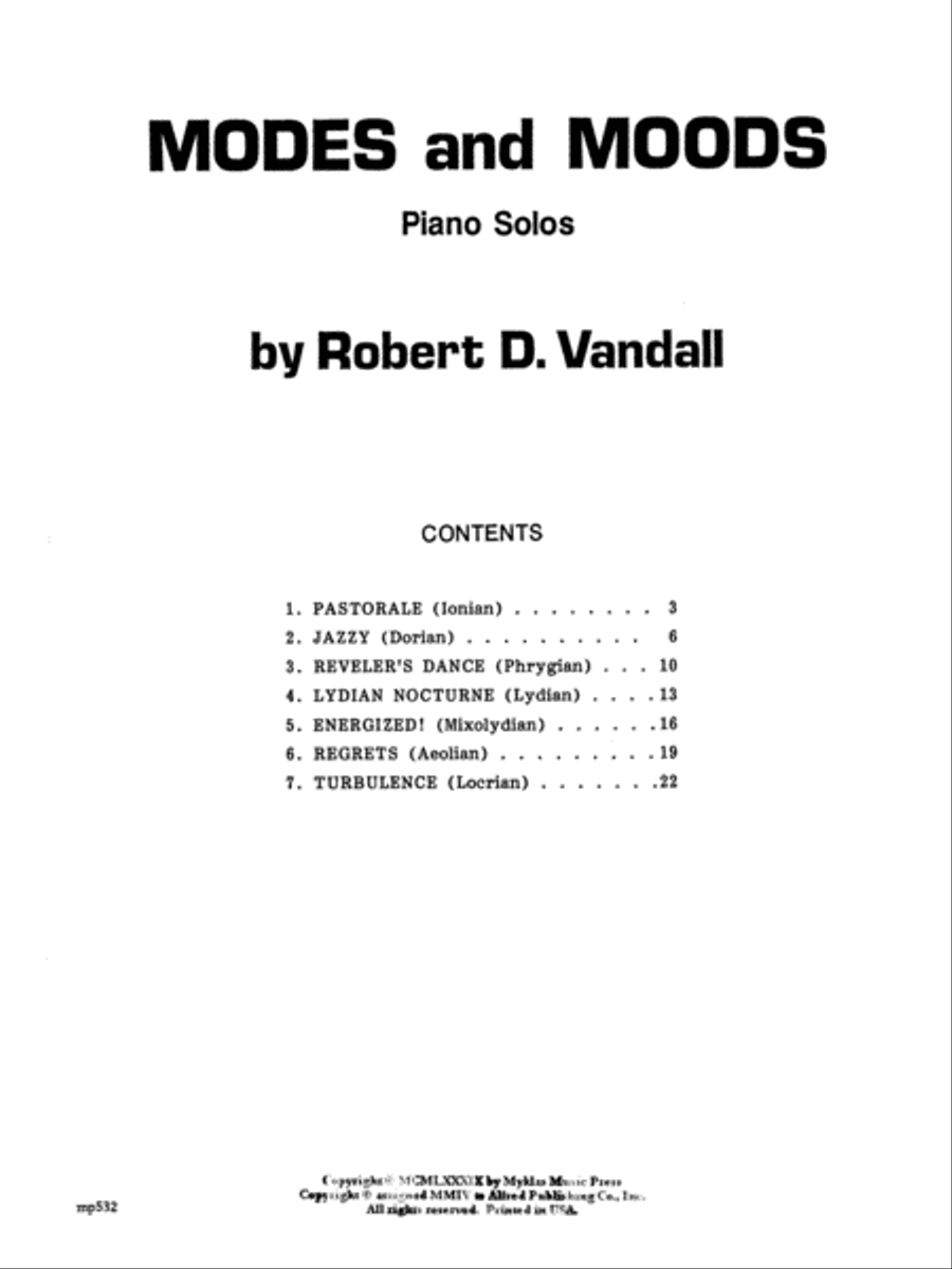 Modes and Moods Piano Solo scores gallery preview page 2