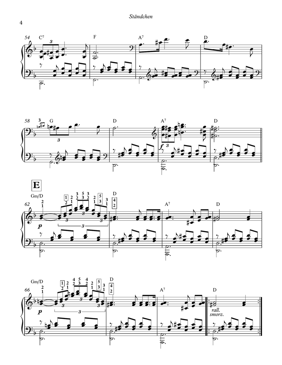 Standchen (Schubert/Liszt) Piano Solo scores gallery preview page 4
