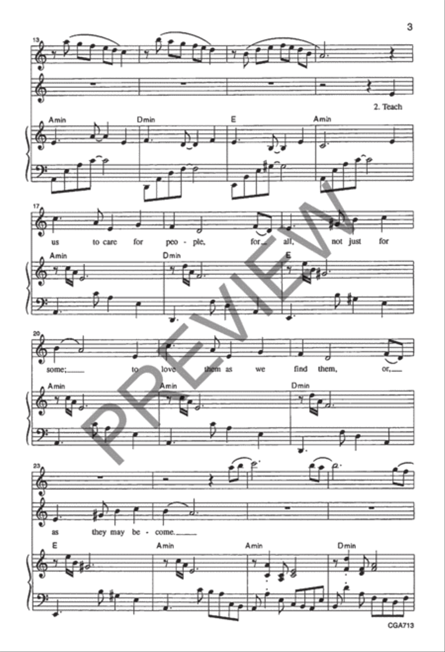 Help Us Accept Each Other Unison Choir scores gallery preview page 3