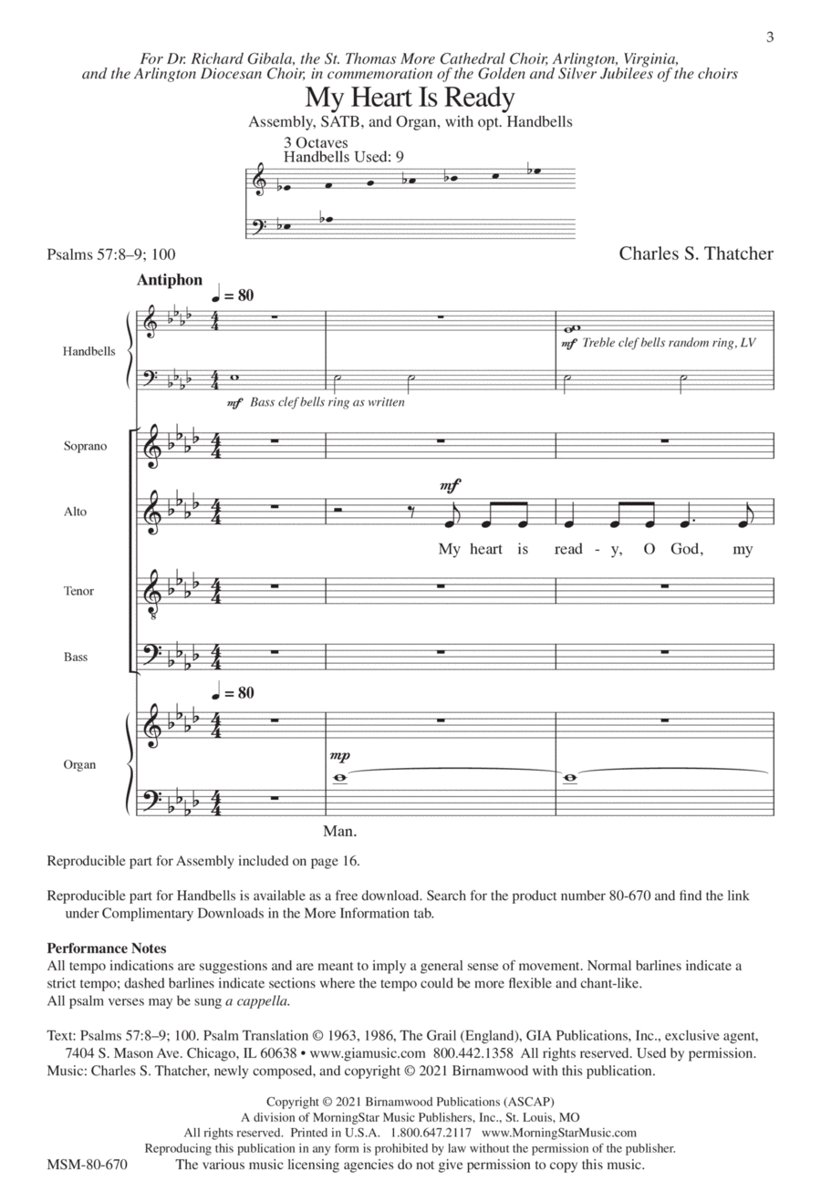 My Heart Is Ready 4-Part scores gallery preview page 1