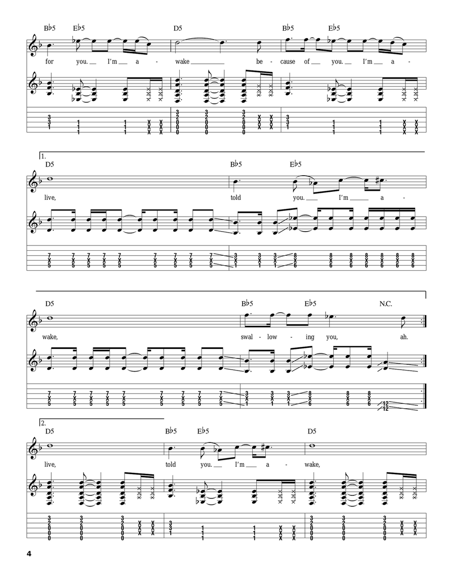 Awake Electric Guitar scores gallery preview page 4