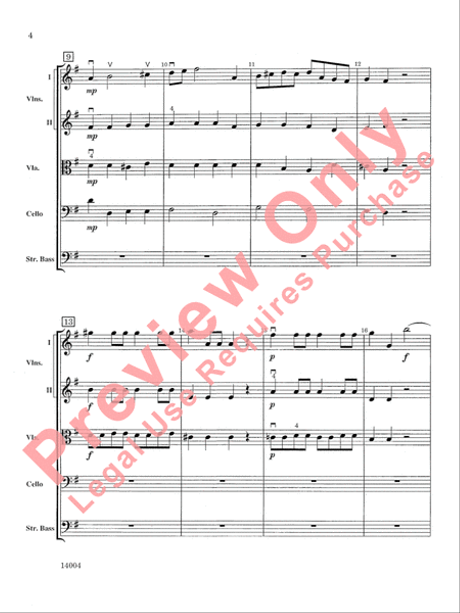 Symphony No. 4 String Orchestra scores gallery preview page 5