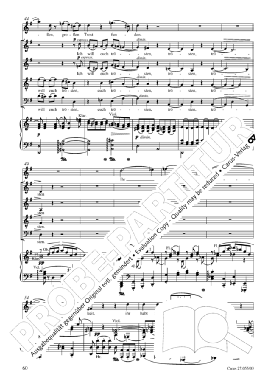 Ein Deutsches Requiem (German Requiem) 4-Part scores gallery preview page 63