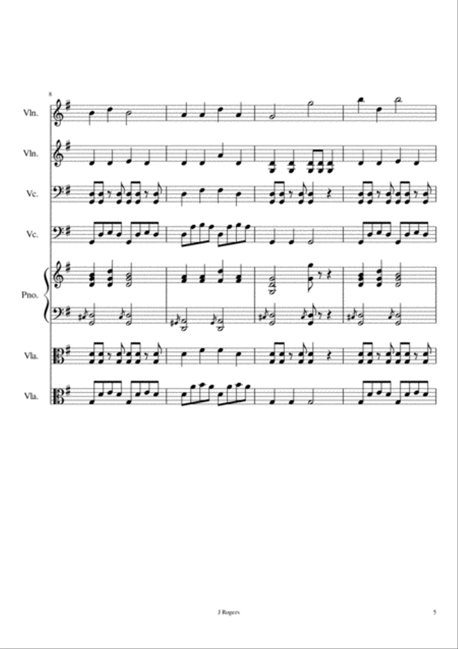 1st Finger Boogie String Quartet scores gallery preview page 5