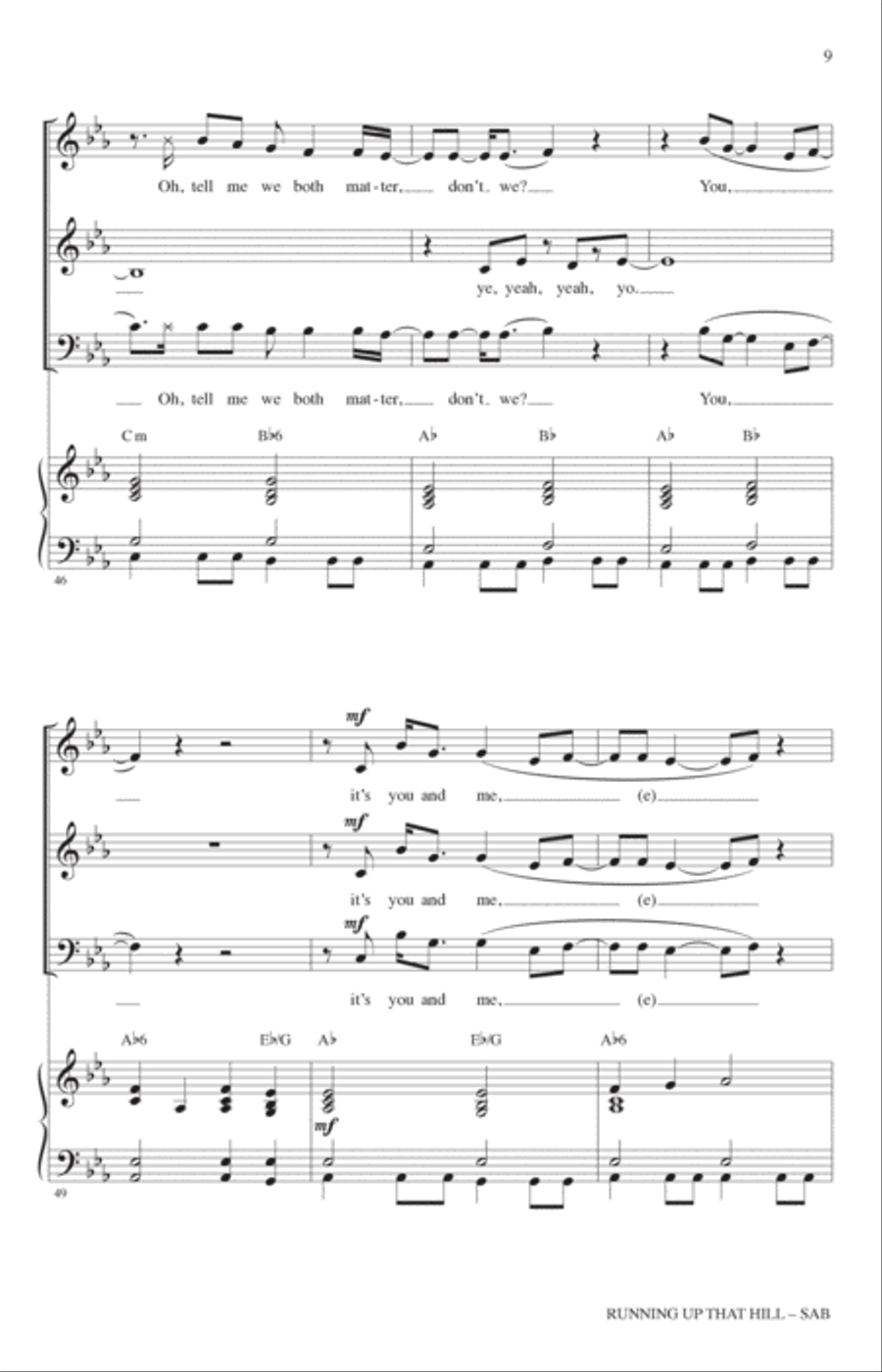 Running Up That Hill (arr. Roger Emerson) 3-Part scores gallery preview page 8