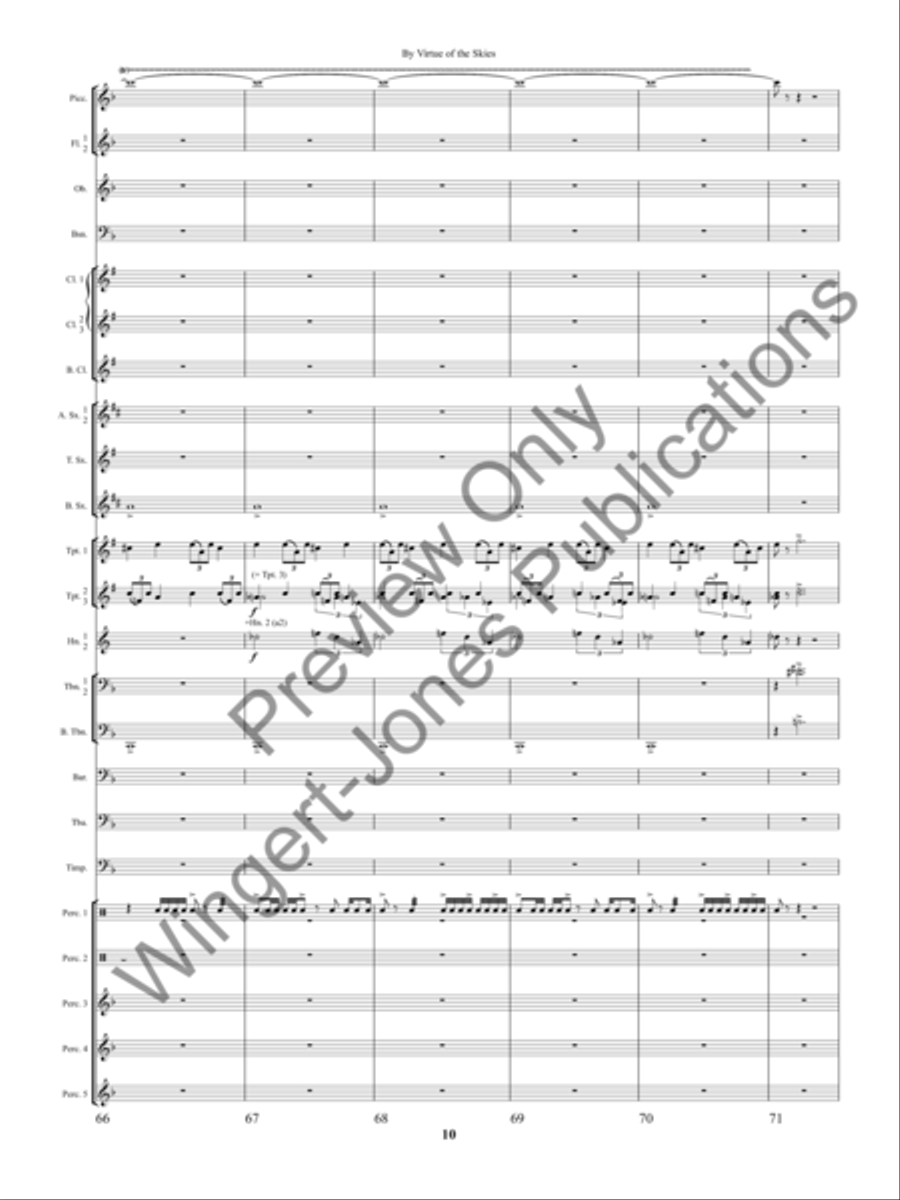 By Virtue of the Skies Concert Band scores gallery preview page 13