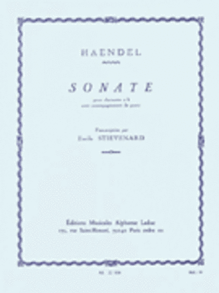 Sonata In B Flat, Transcribed For Clarinet And Piano By Emile Stievenard