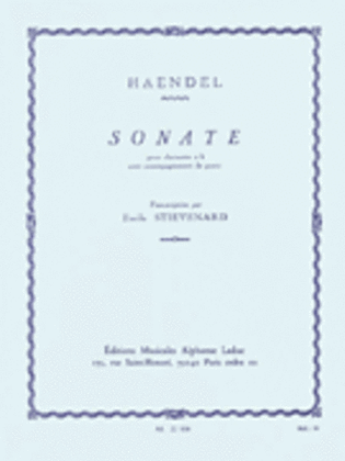 Sonata In B Flat, Transcribed For Clarinet And Piano By Emile Stievenard