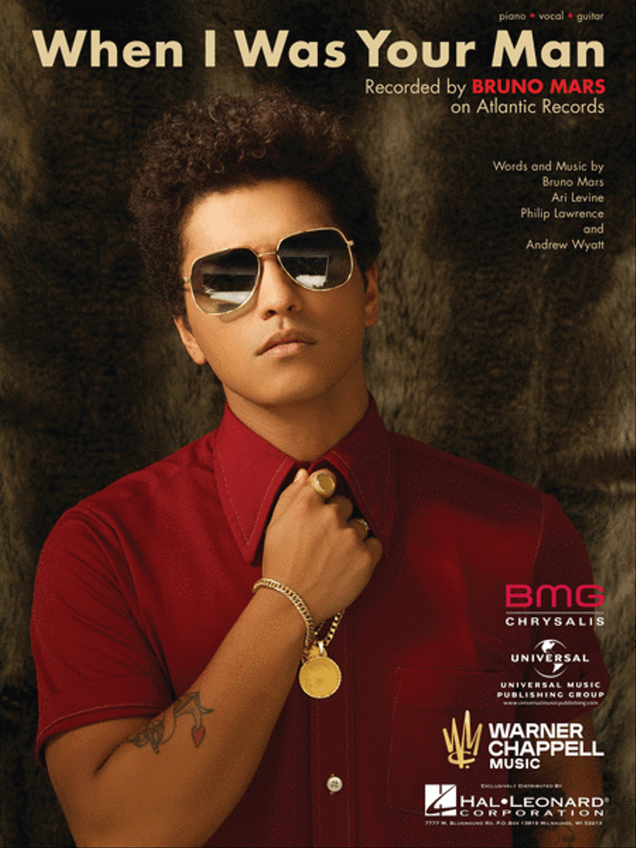 When I Was Your Man Piano, Vocal, Guitar scores gallery preview page 1