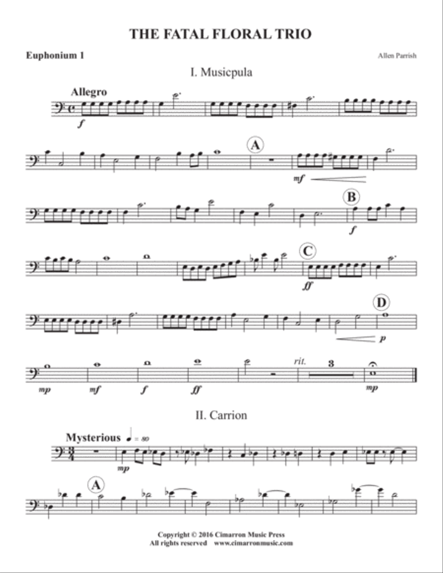 The Fatal Floral Trio Brass Trio scores gallery preview page 6