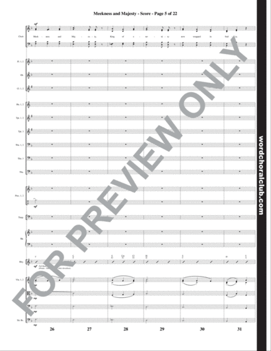 Meekness and Majesty - Orchestration Choir scores gallery preview page 6