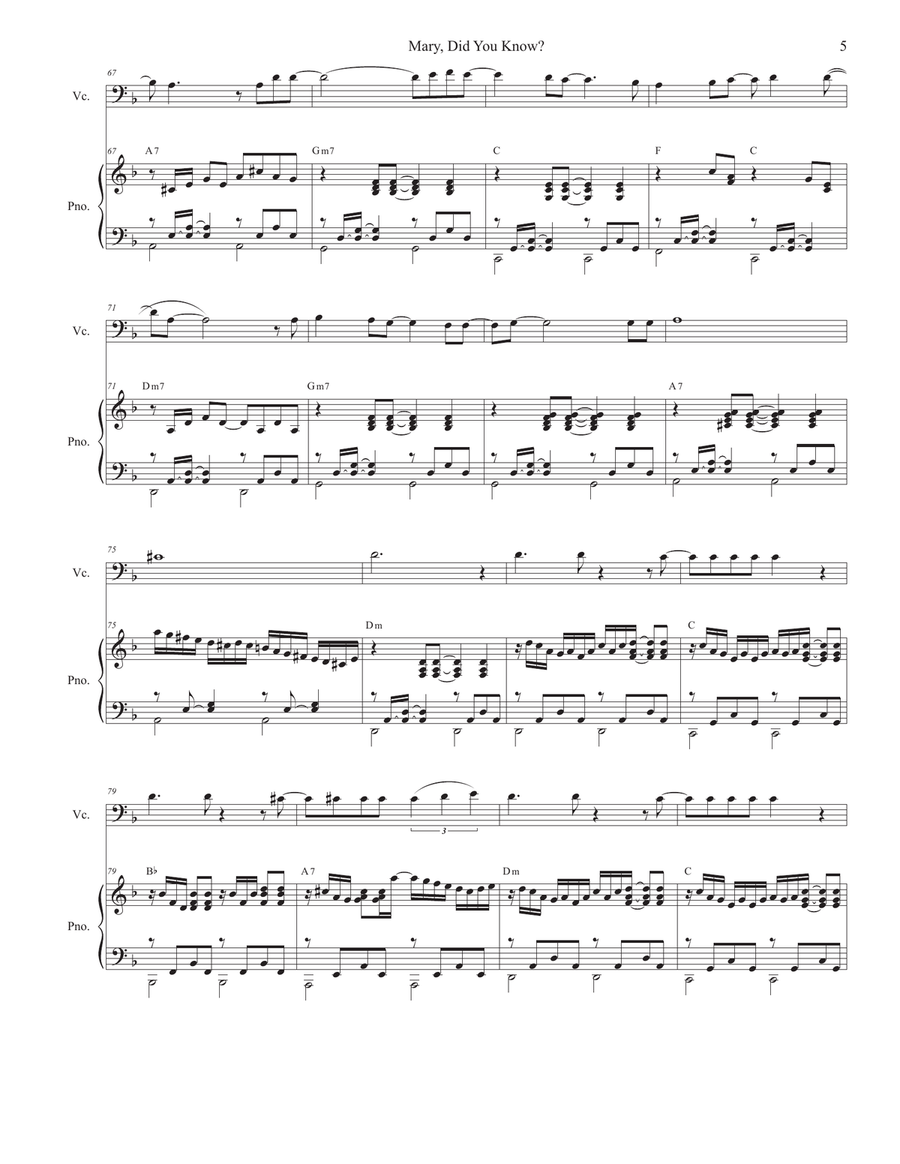 Mary, Did You Know? Piano scores gallery preview page 5