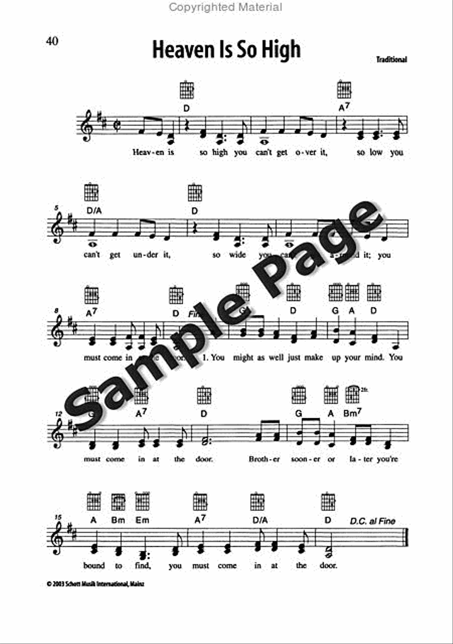 Best of Spirituals & Gospels Acoustic Guitar scores gallery preview page 41