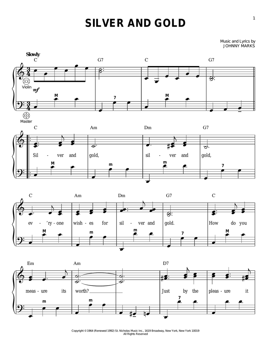 Silver And Gold Accordion scores gallery preview page 1