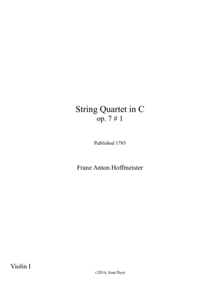 String Quartet in C major, Op.7 No. 1, first violin