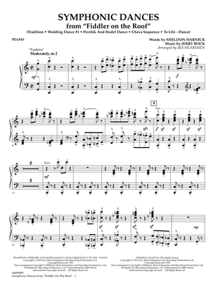 Symphonic Dances (from Fiddler On The Roof) (arr. Ira Hearshen) - Piano