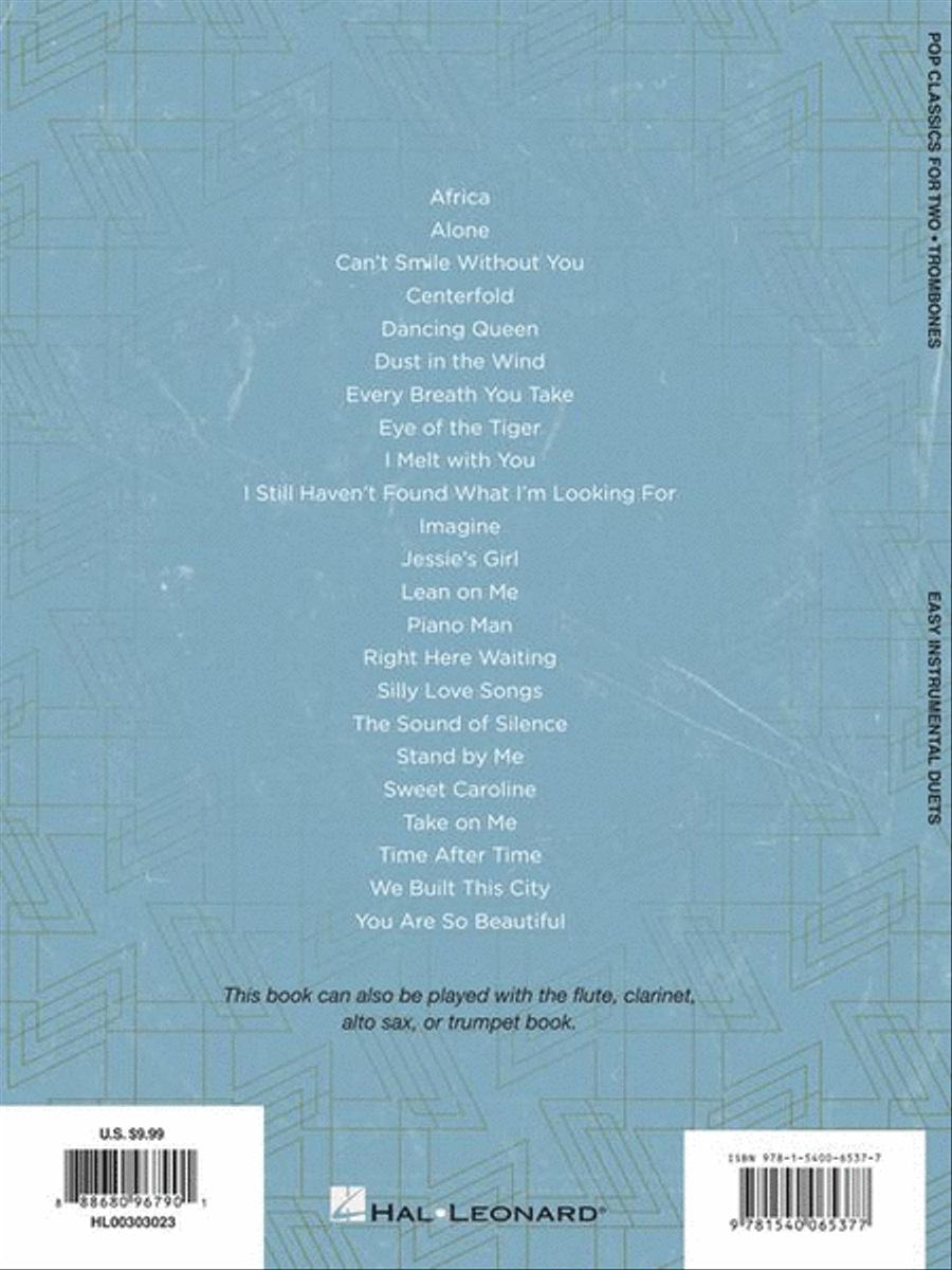 Pop Classics for Two Trombones Trombone Duet scores gallery preview page 6