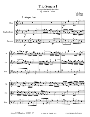 BACH: Six Trio Sonatas BWV 525-530 for Double Reed Trio