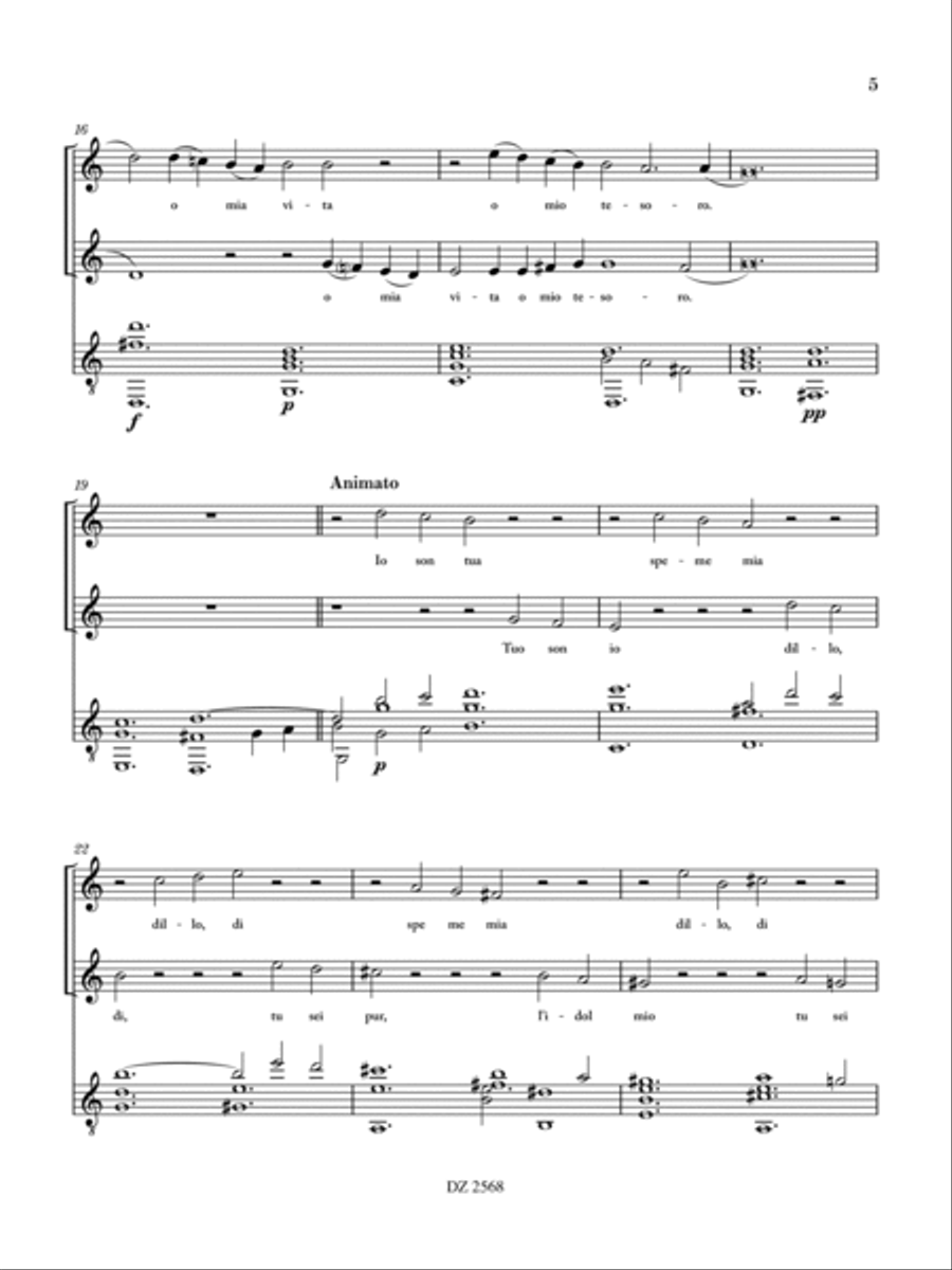 Pur ti miro Classical Guitar scores gallery preview page 5