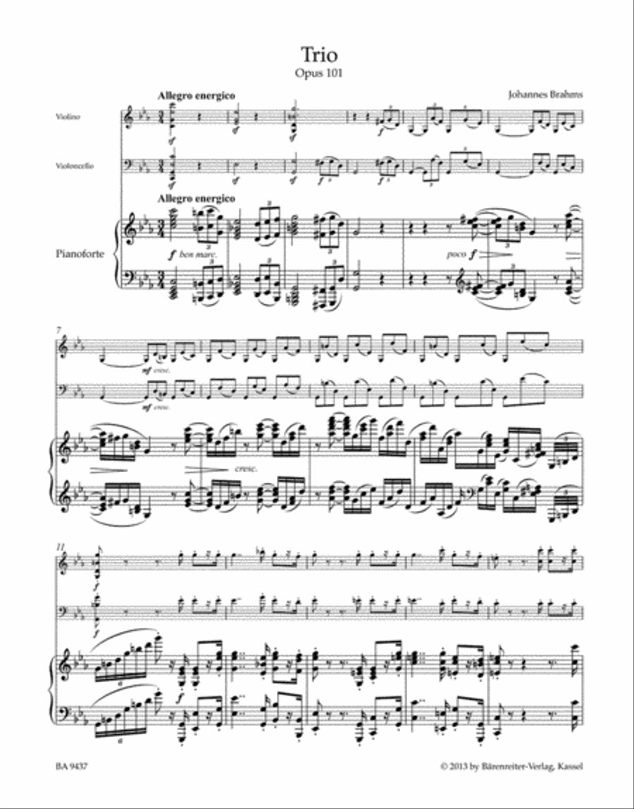 Trio for Violin, Violoncello and Piano op. 101 Piano Trio scores gallery preview page 2