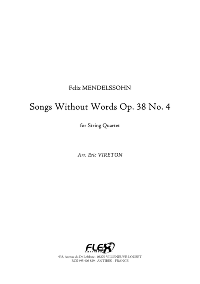 Songs Without Words Opus 38 No. 4 image number null