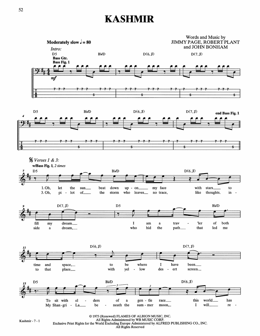 Kashmir Kashmir Acoustic Guitar scores gallery preview page 1