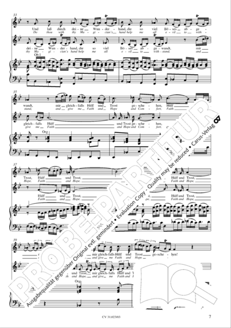 Thou very God and David's Son (3rd version) (Du wahrer Gott und Davids Sohn) 4-Part scores gallery preview page 8