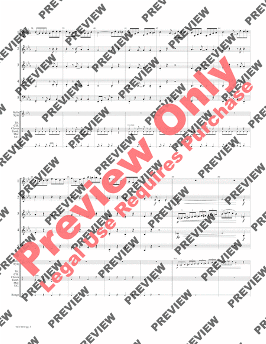 Tico Tico Tico Tico Woodwind Ensemble scores gallery preview page 6