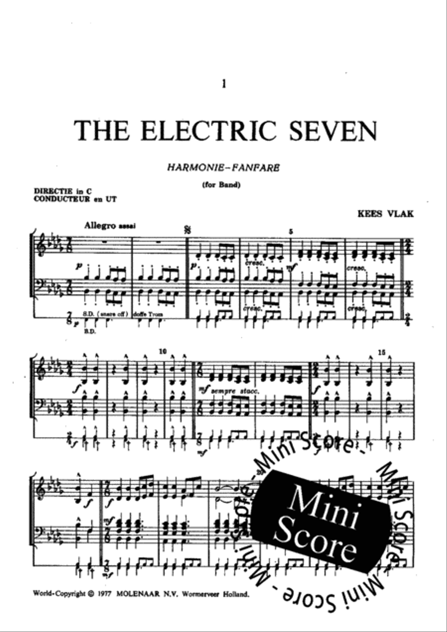 The Electric Seven The Electric Seven Concert Band scores gallery preview page 5